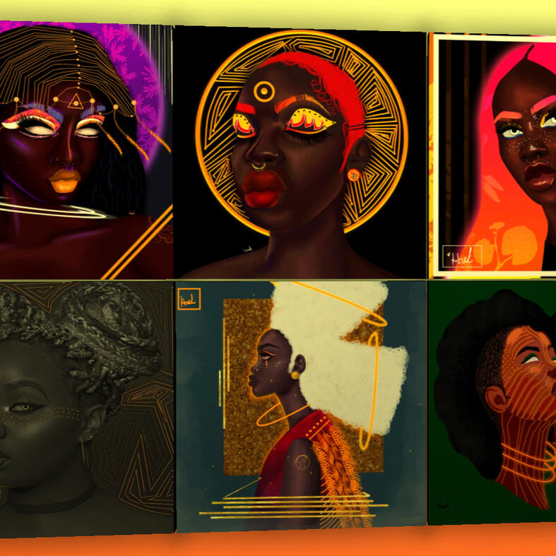 Huck Afrofuturistic Wall Art